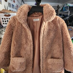 H&M Light Brown Faux Fur Jacket